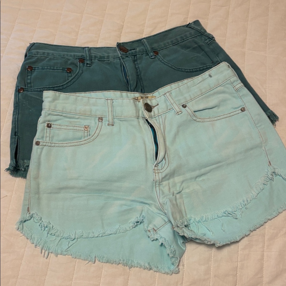 Free People Bundle of 2 pairs  Denim Shorts